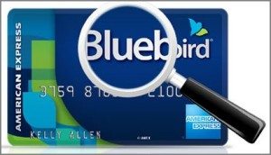 American Express BlueBird card sample