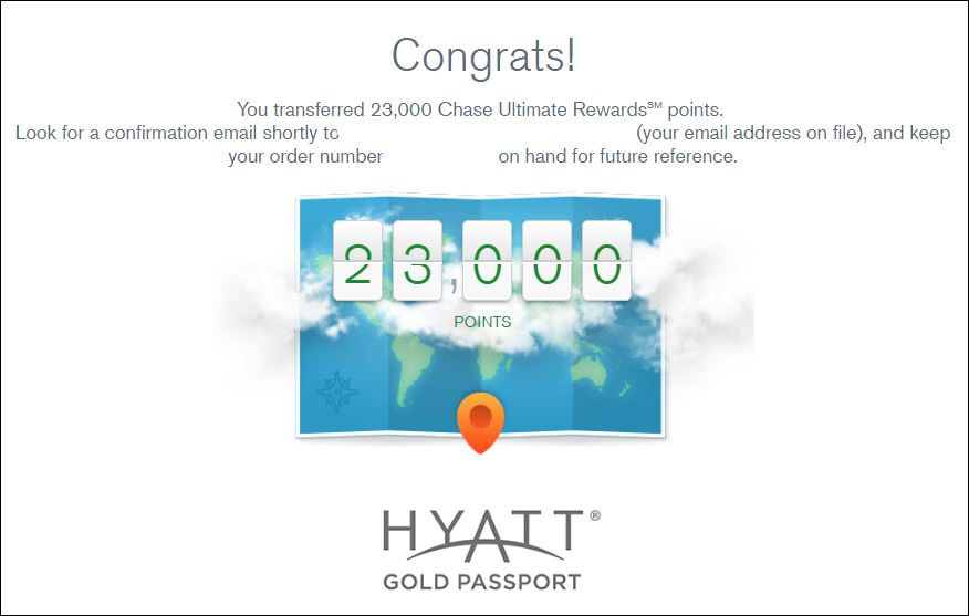 Transfer Chase UR to Hyatt - step 7