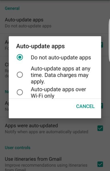 Turning off your Auto-Update can save you from using unwanted data