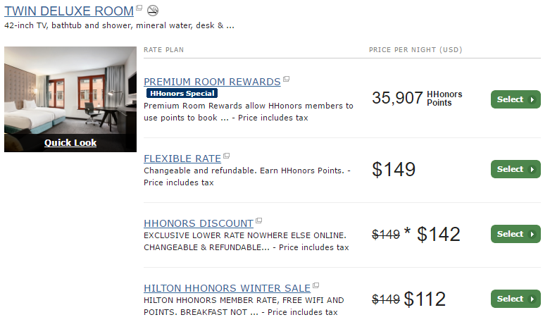 Hilton Stockholm Slussen twin deluxe room price