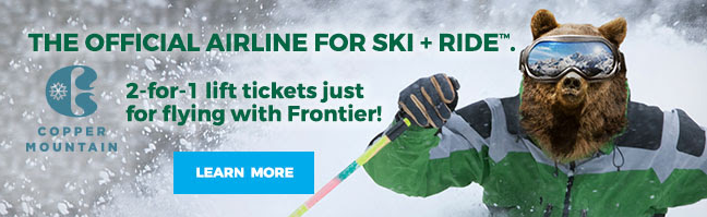 frontier airlines two-for-one lift tickets copper mountain