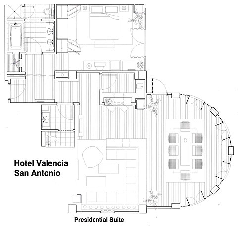 Hotel Valencia Riverwalk Presidential Suite
