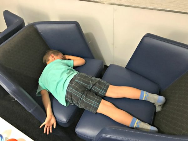 Delta Sky Club Atlanta Terminal E Timmy sleeping