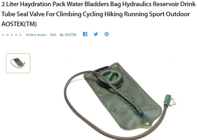 a water bag with a hose