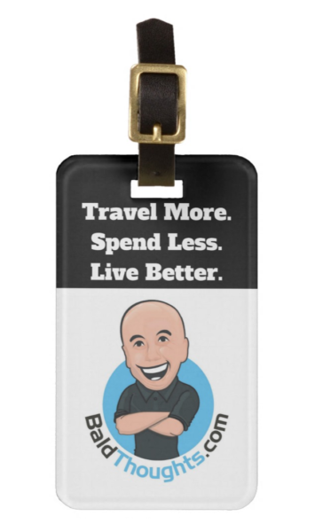 Bald Thoughts Luggage Tag 2017-07