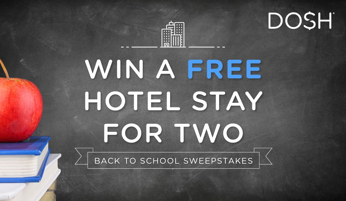 Dosh win a free hotel stay for two