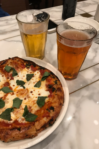Kimpton Everly Hotel Jane Q beer and pizza