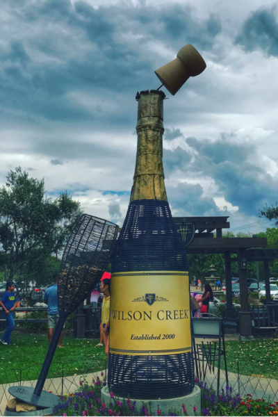 Visit Temecula Wilson Creek champagne bottle