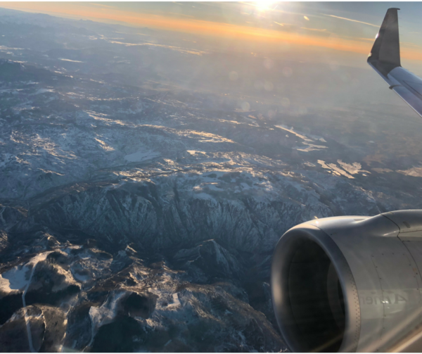 Flying to Powderhorn Mountain Colorado