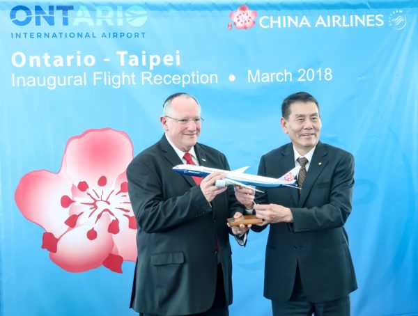 China Airlines Ontario to Taipei