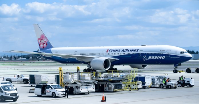 China Airlines 777-300ER Ontario to Taiwan
