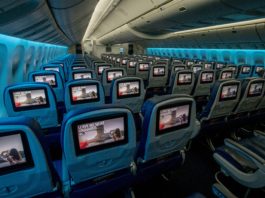 Delta Airlines 777 Main Cabin airplane seats with video