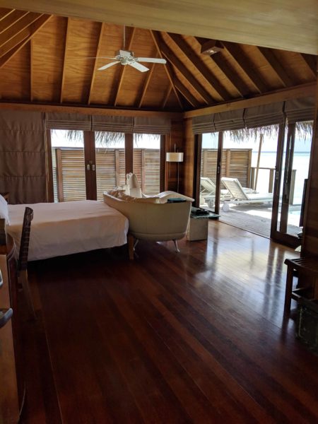 Conrad Maldives Review Superior Water Villa room