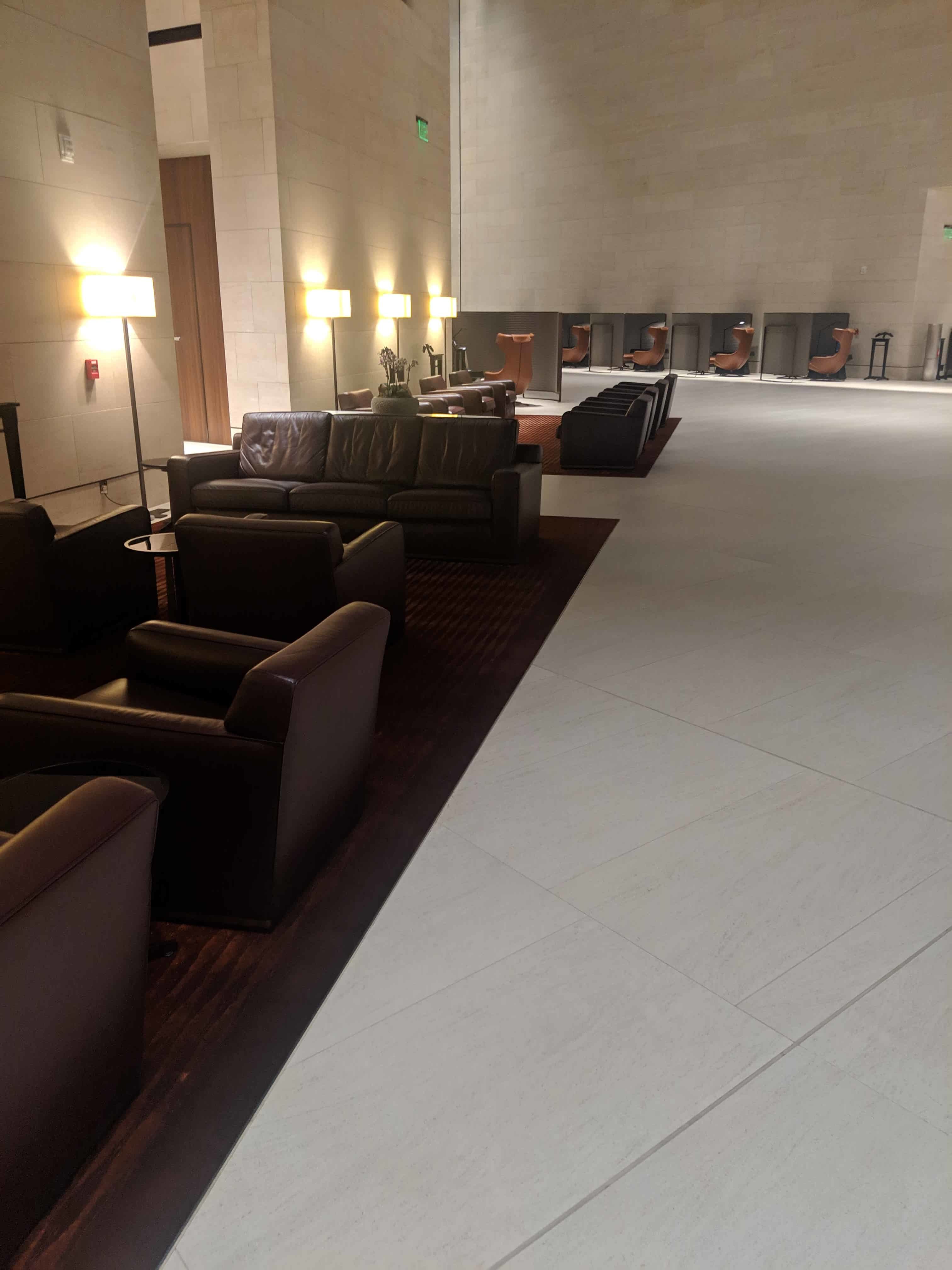 Al Safwa First Class Lounge review seating area