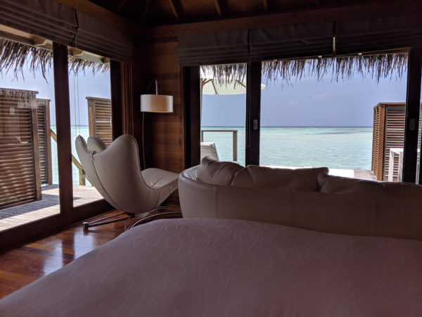 Conrad Maldives Review view from bed