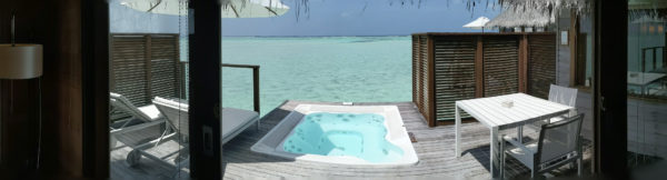 Conrad Maldives Review superior water villa panorama