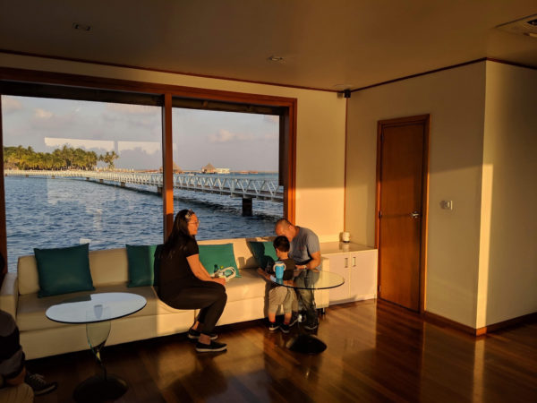 Conrad Maldives Rangali Island arrivals lounge