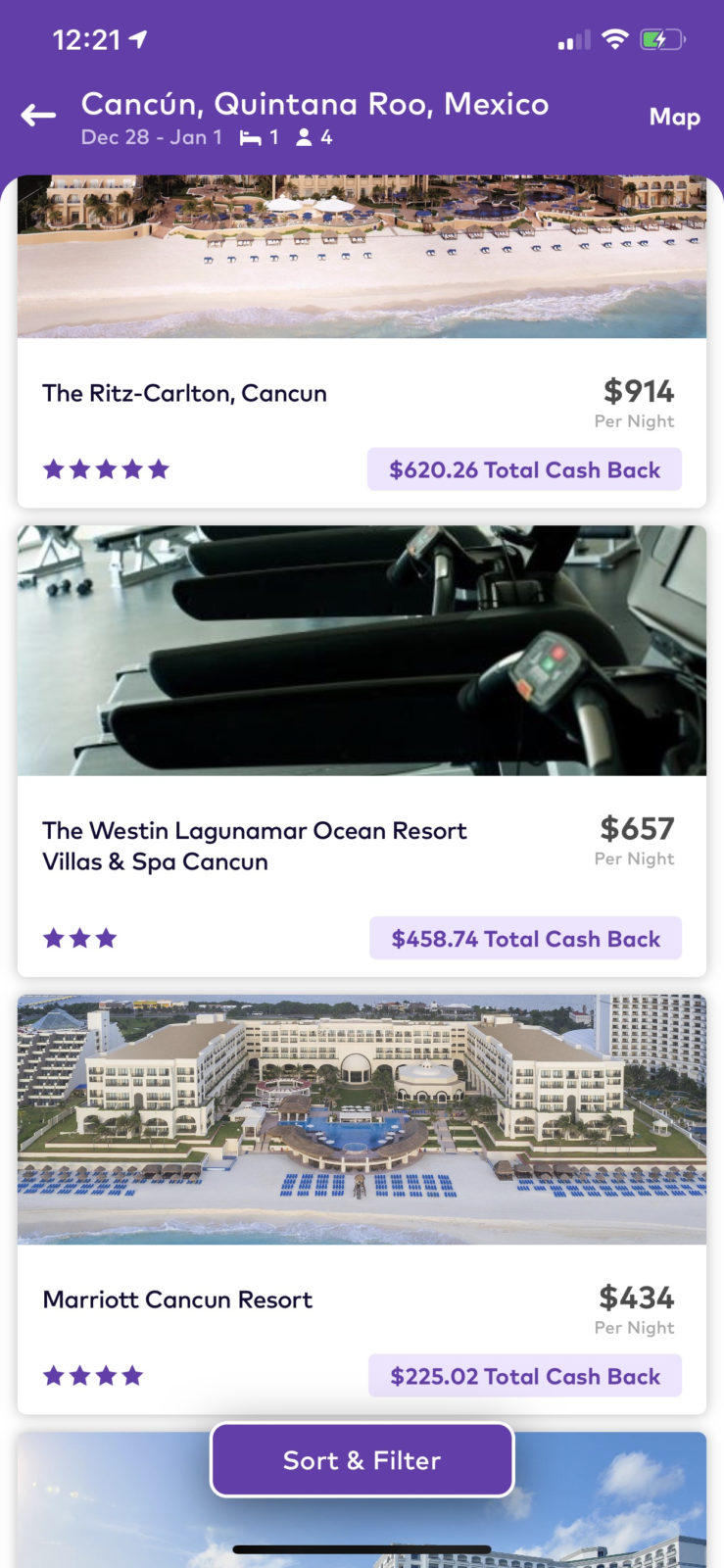 Dosh Cash Back App Hotels Cancun New Years Eve 2019