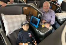 Business Class flight home from Denmark Lee and Timothy October 2020