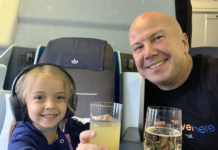 KLM Business Class ORD to AMS with Scarlett
