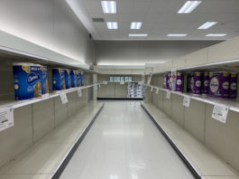Target toilet paper aisle April 2020