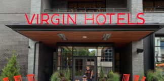 Virgin Hotels Nashville entrance July 2020