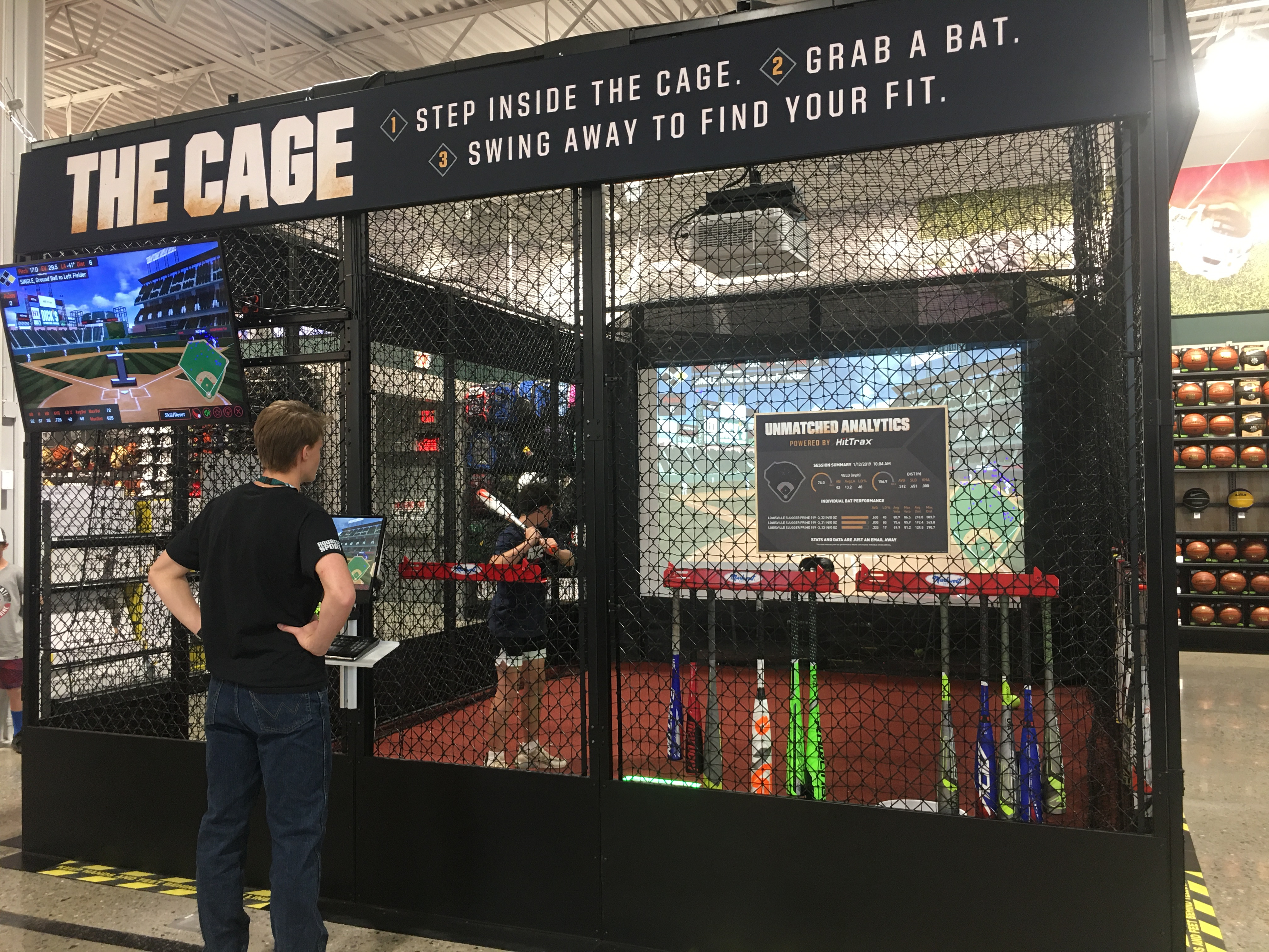 Dick's House of Sport Knoxville Hittrax batting cage