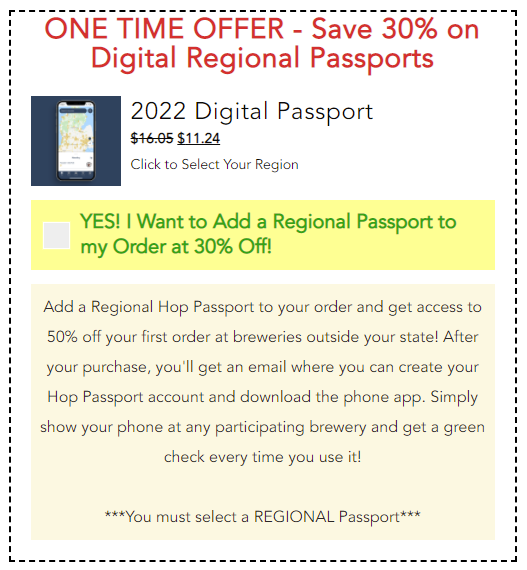 Hop Passport - 30 percent off regional passports
