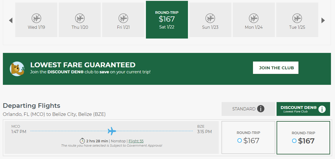 Frontier Airlines promo code TROPICAL Orlando to Belize