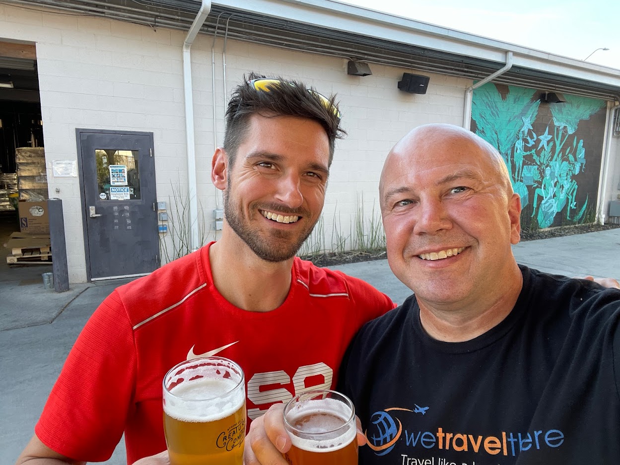 Athens Beer Trail - Jarryd Wallace and me at Creature Comforts