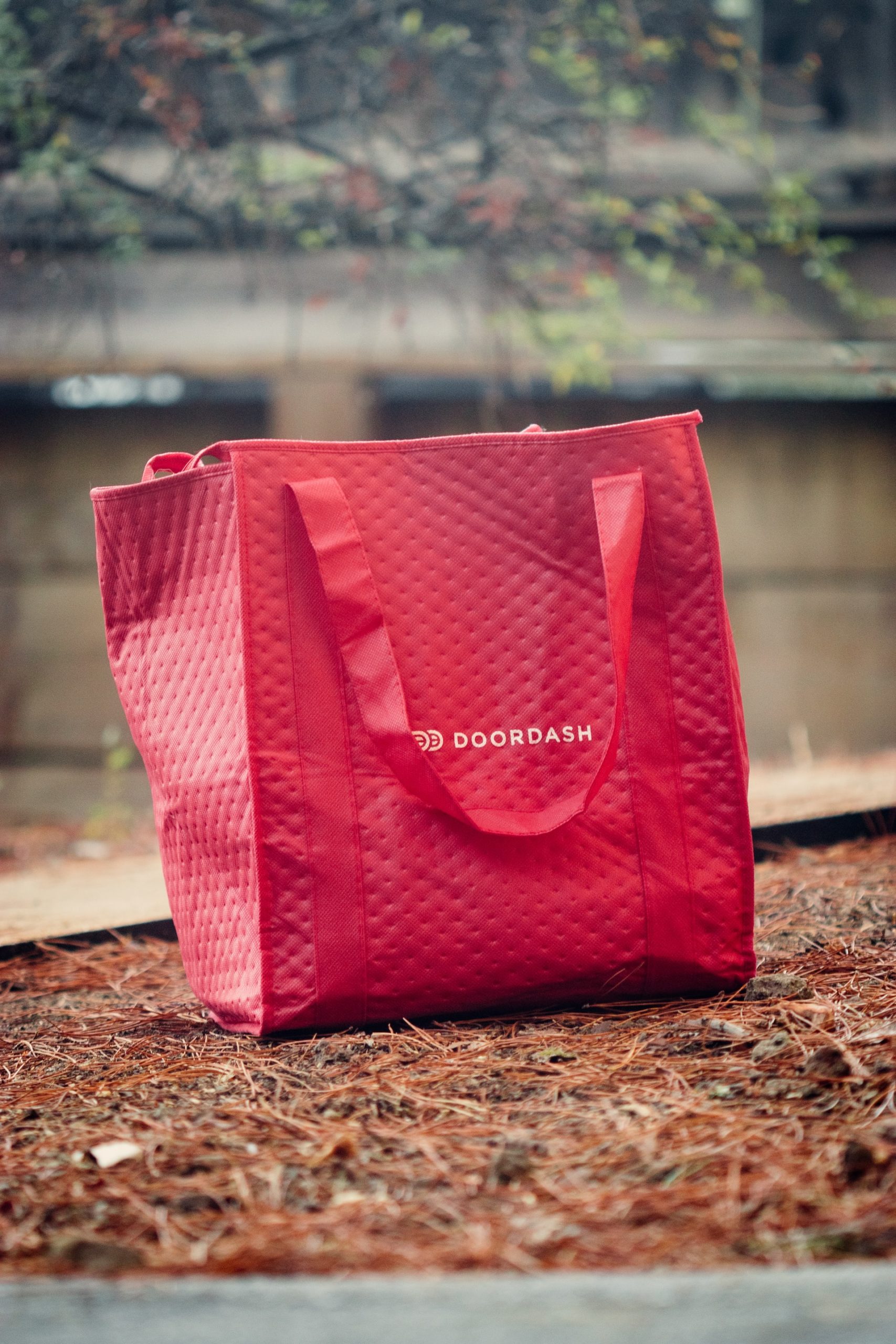 DoorDash delivery bag by Griffin Wooldridge on Unsplash