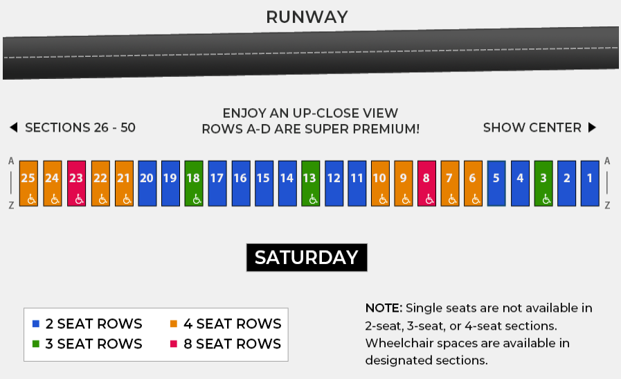 Great Tennessee Air Show 2023 Premium Seat Chart
