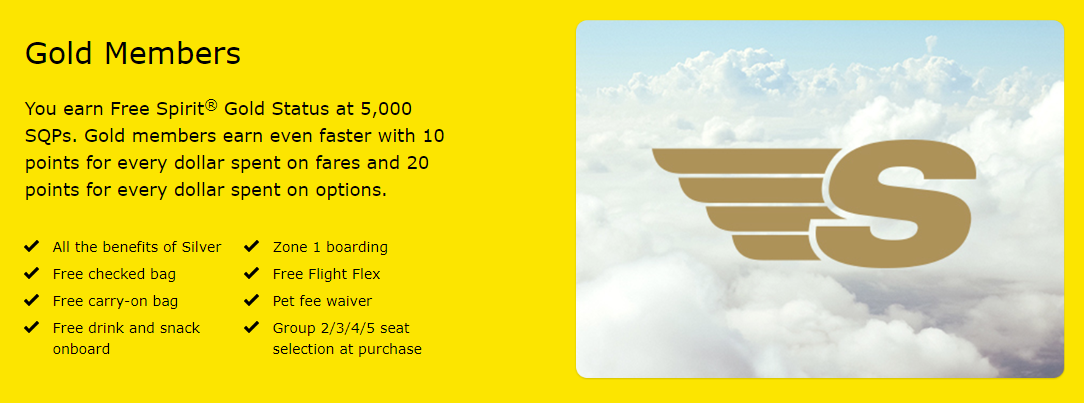 Spirit Airlines status match offer 2023 - Free Spirit Gold elite status