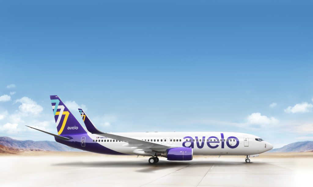 Avelo Boeing 737 on a runway