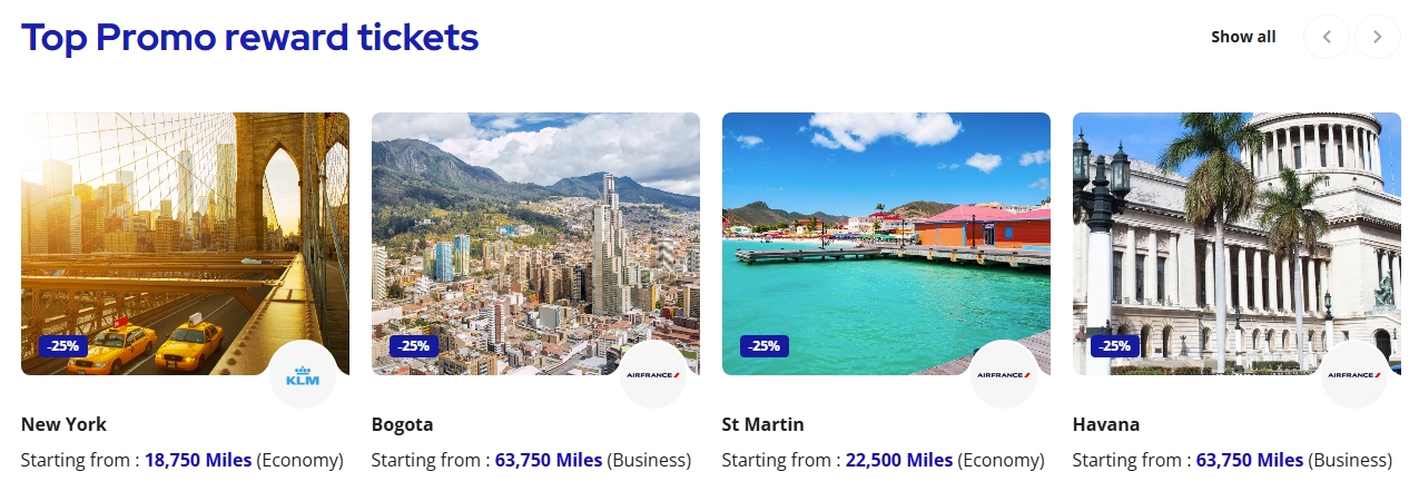 Flying Blue promo awards - February 2025 top promo reward tickets