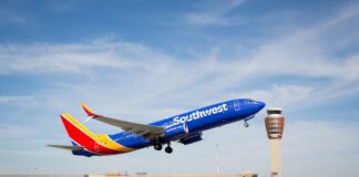 Southwest Adds International, Nuclear Powered Airport, Amtrak High Speed Trains Southwest Airlines exterior during takeoff
