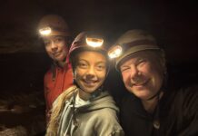 Hidden River Cave Off-Trail Tour Hidden River Cave off-trail tour hikers with headlamps