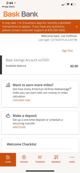 Bask Savings Account create account in app step 14